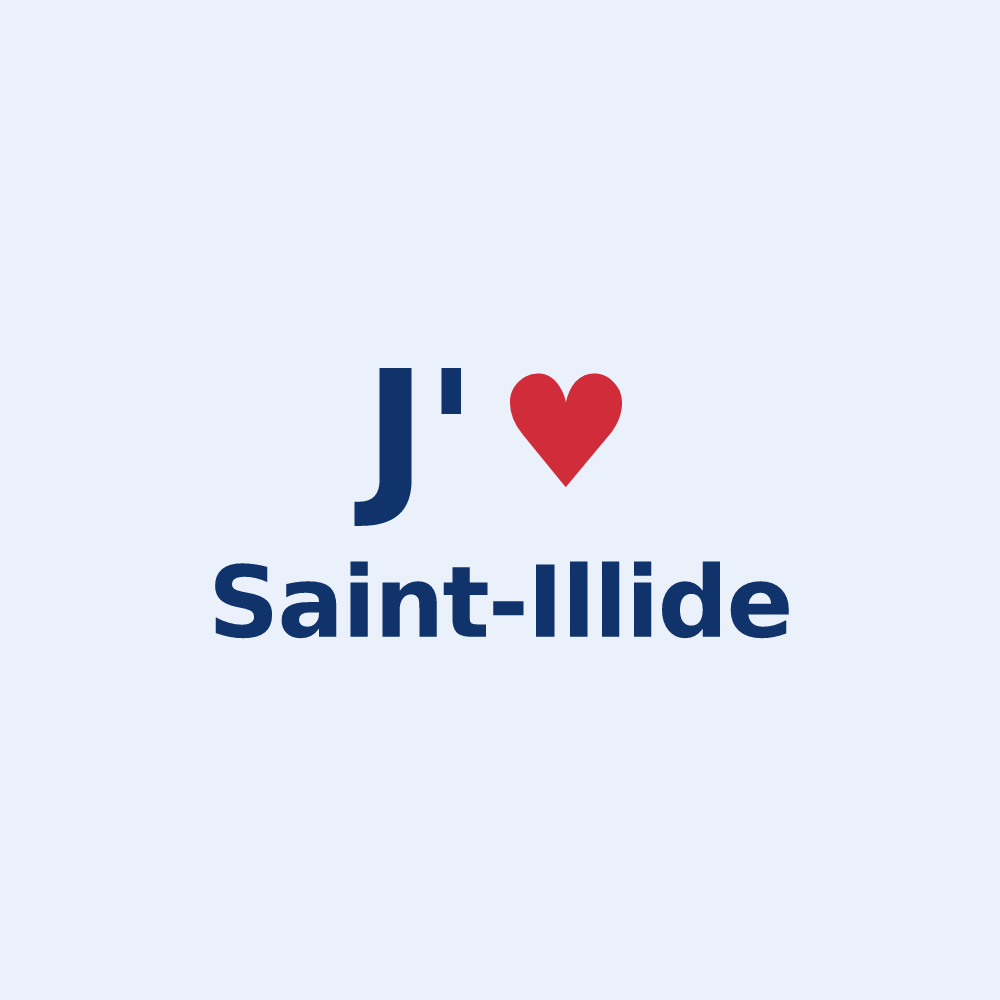 Sticker personnalisé Saint-Illide — design J'aime Saint-Illide