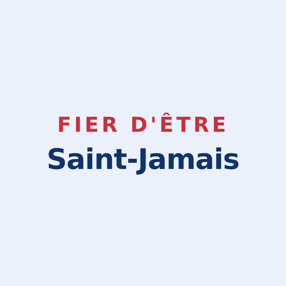 Sticker « Fier d'être Saint-Jamais » — design pour Saint-James