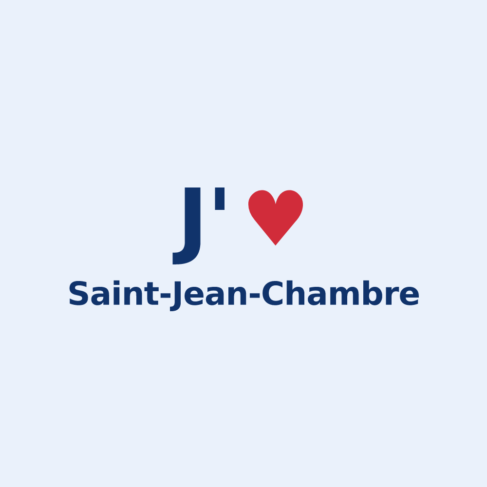Sticker personnalisé Saint-Jean-Chambre — design J'aime Saint-Jean-Chambre