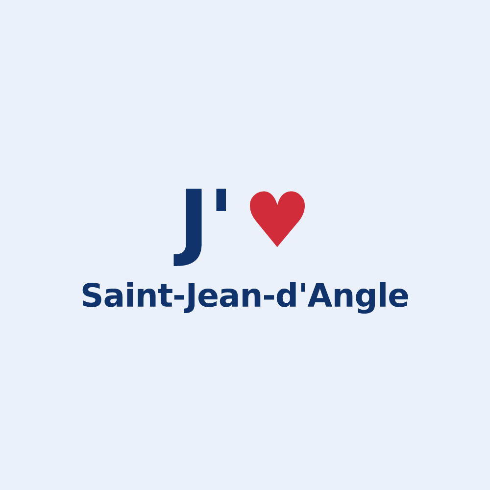 Sticker personnalisé Saint-Jean-d'Angle — design J'aime Saint-Jean-d'Angle