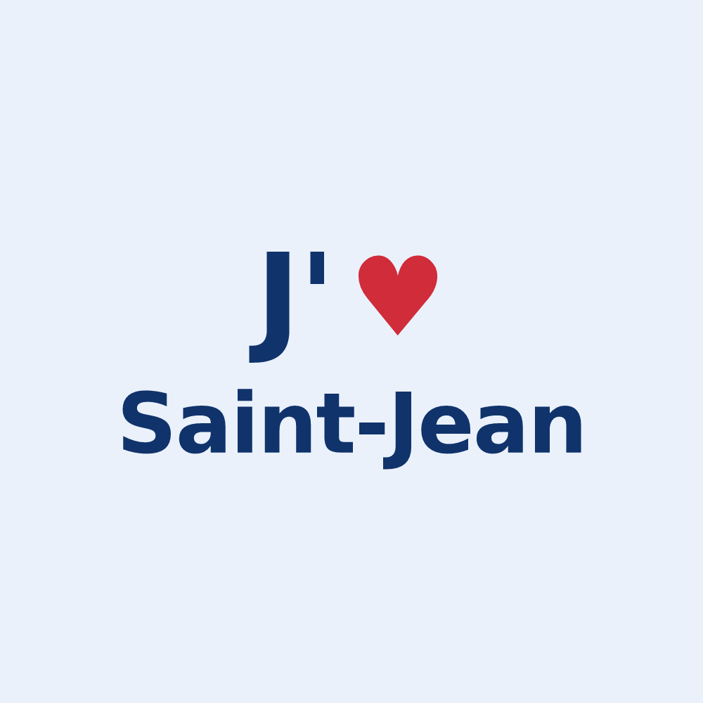 Sticker personnalisé Saint-Jean — design J'aime Saint-Jean