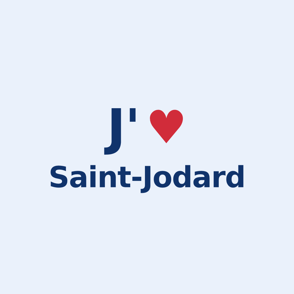Sticker personnalisé Saint-Jodard — design J'aime Saint-Jodard