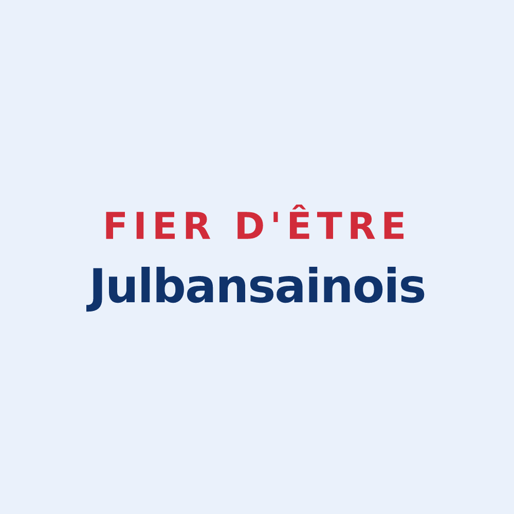 Sticker « Fier d'être Julbansainois » — design pour Saint-Julien-en-Saint-Alban