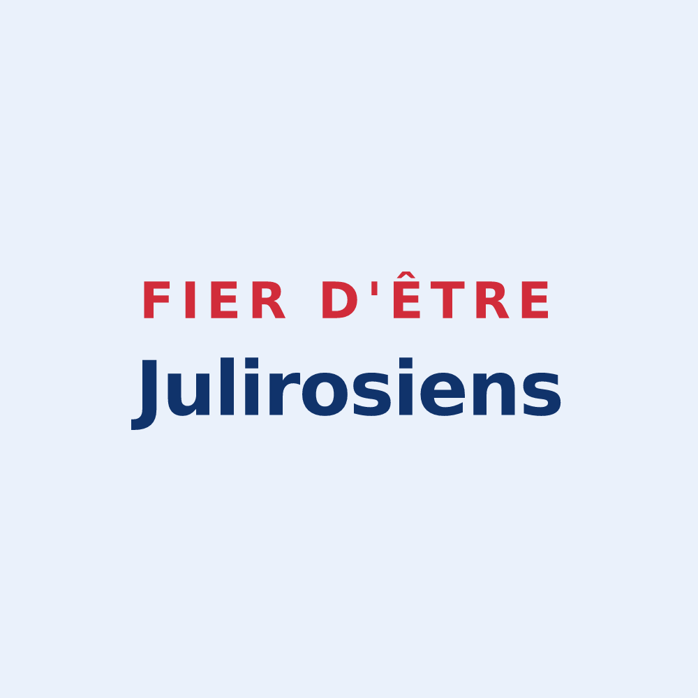 Sticker « Fier d'être Julirosiens » — design pour Saint-Julien-les-Rosiers