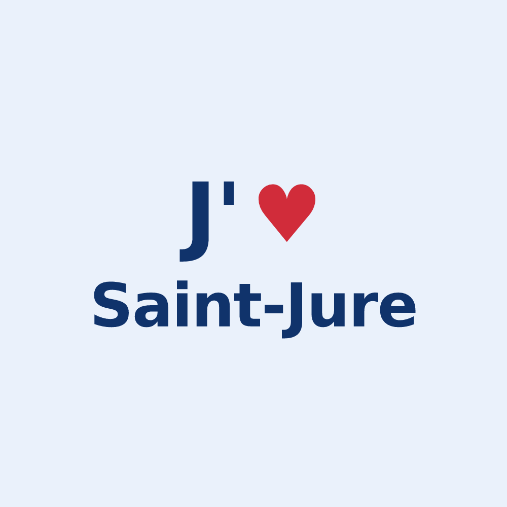Sticker personnalisé Saint-Jure — design J'aime Saint-Jure
