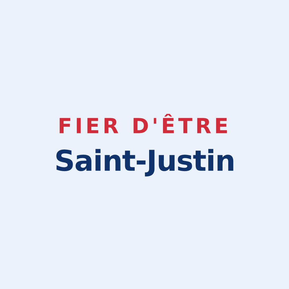 Sticker « Fier d'être Saint-Justin » — design pour Saint-Just-sur-Dive