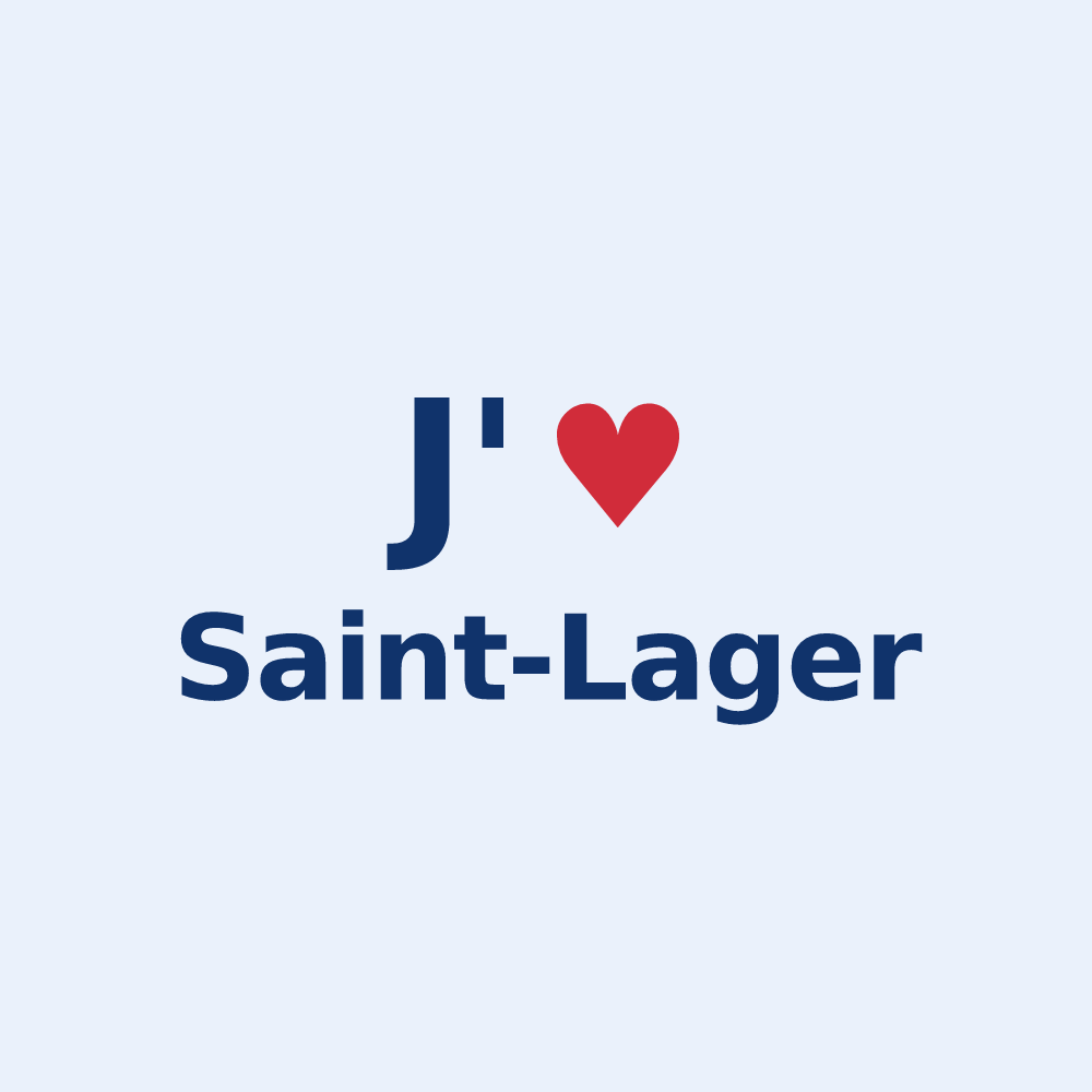 Sticker personnalisé Saint-Lager — design J'aime Saint-Lager