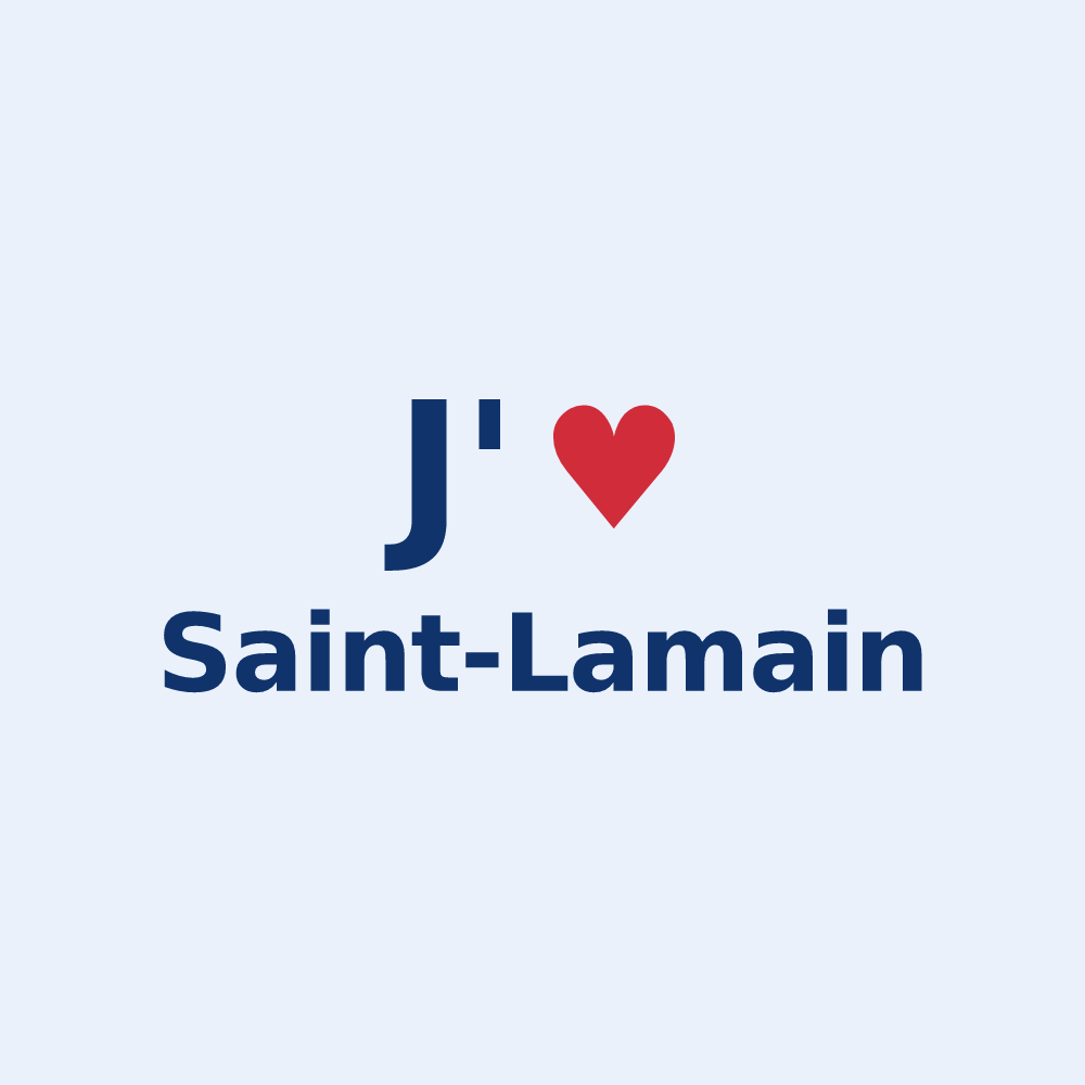 Sticker personnalisé Saint-Lamain — design J'aime Saint-Lamain