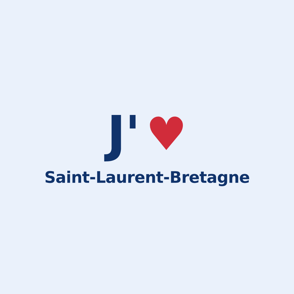Sticker personnalisé Saint-Laurent-Bretagne — design J'aime Saint-Laurent-Bretagne