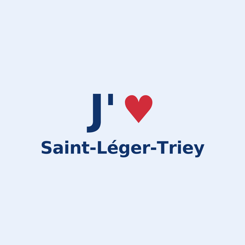 Sticker personnalisé Saint-Léger-Triey — design J'aime Saint-Léger-Triey