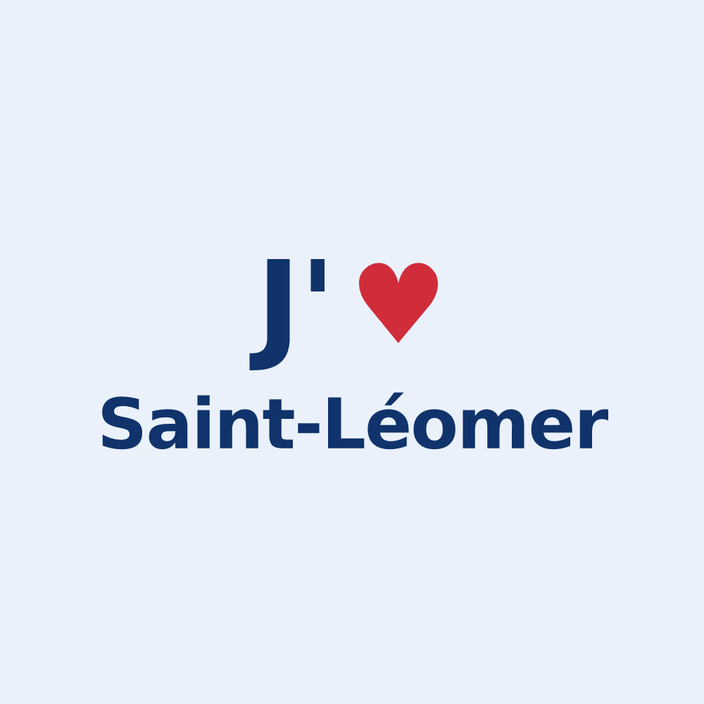 Sticker personnalisé Saint-Léomer — design J'aime Saint-Léomer