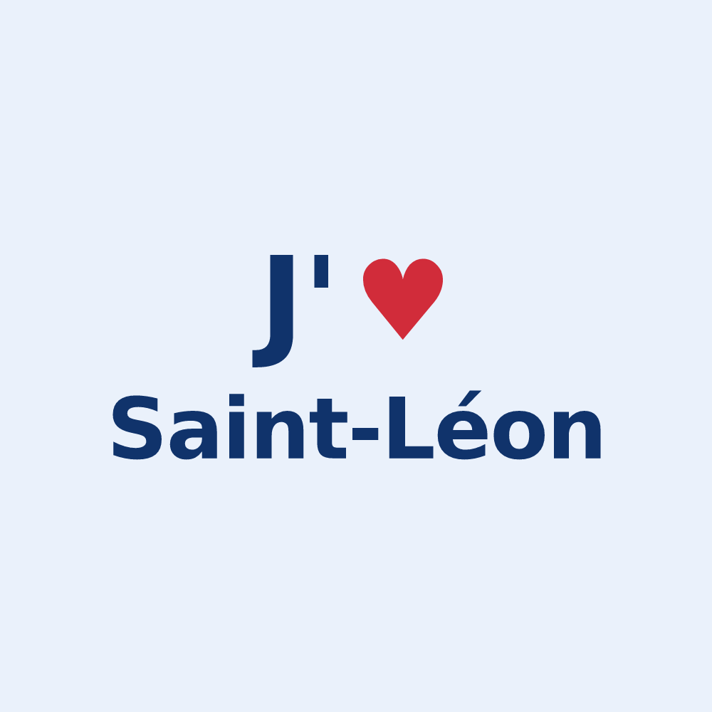 Sticker personnalisé Saint-Léon — design J'aime Saint-Léon