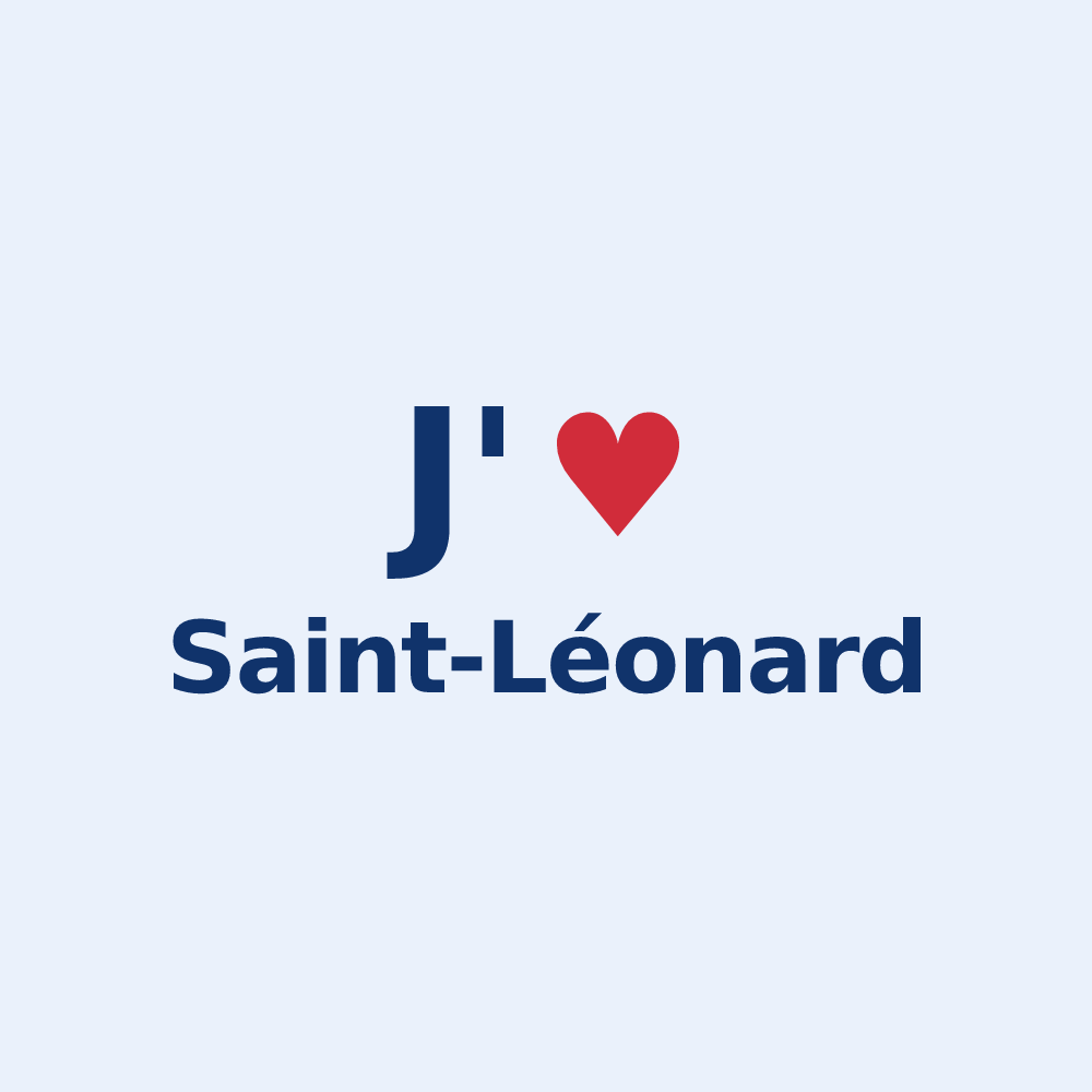 Sticker personnalisé Saint-Léonard — design J'aime Saint-Léonard
