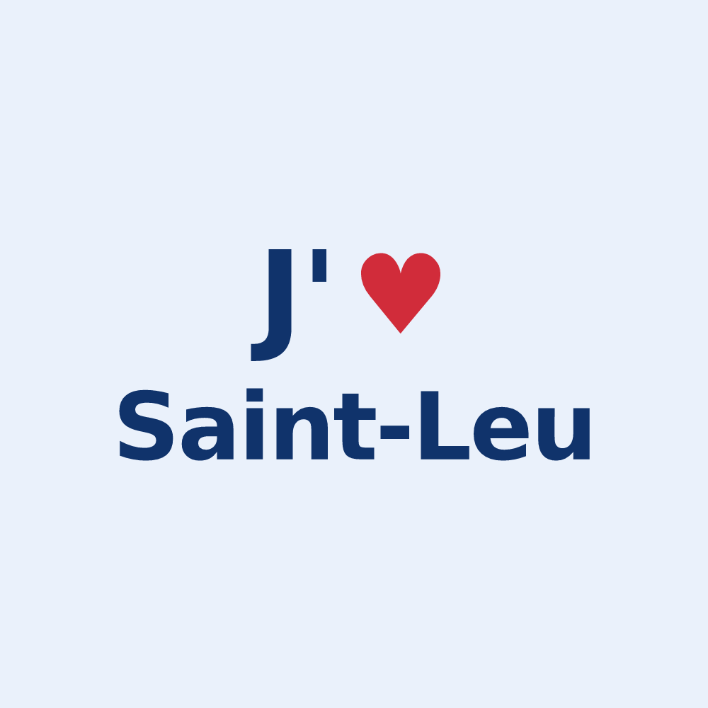 Sticker personnalisé Saint-Leu — design J'aime Saint-Leu