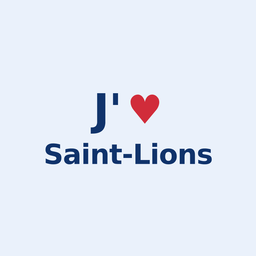 Sticker personnalisé Saint-Lions — design J'aime Saint-Lions