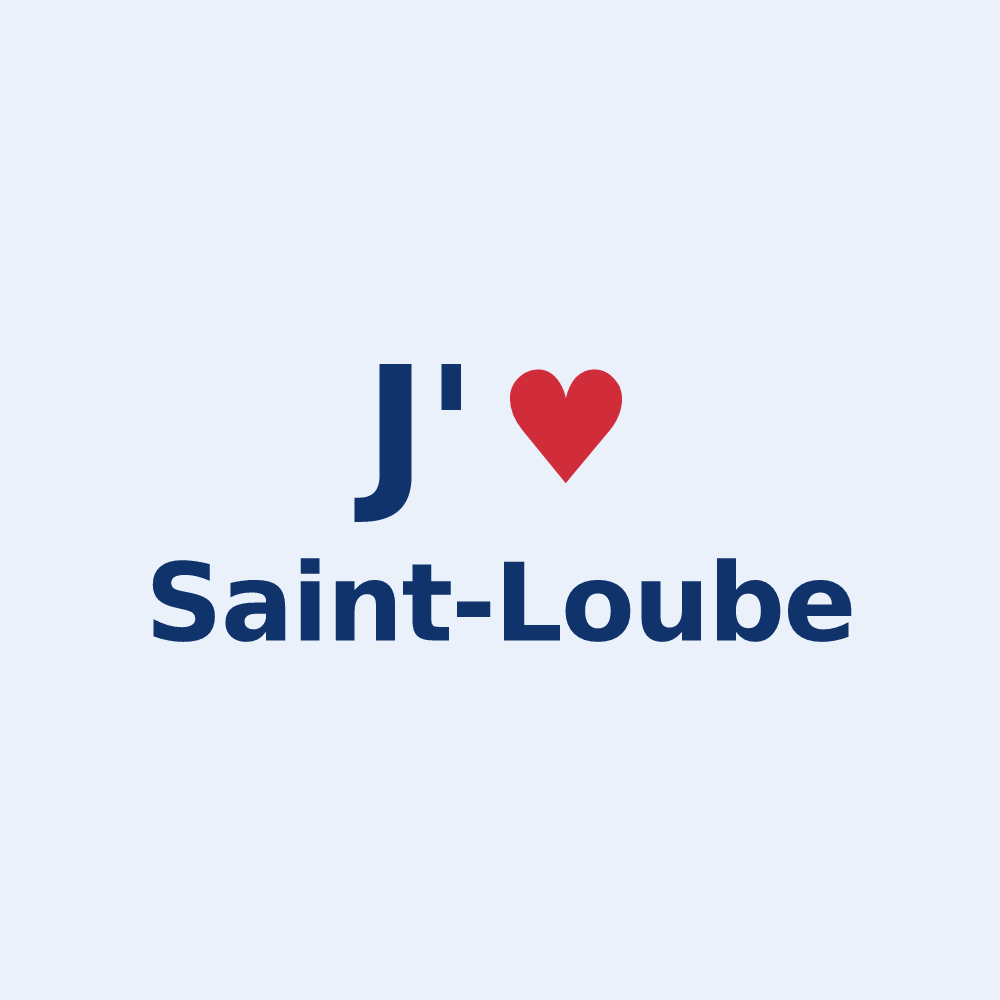 Sticker personnalisé Saint-Loube — design J'aime Saint-Loube