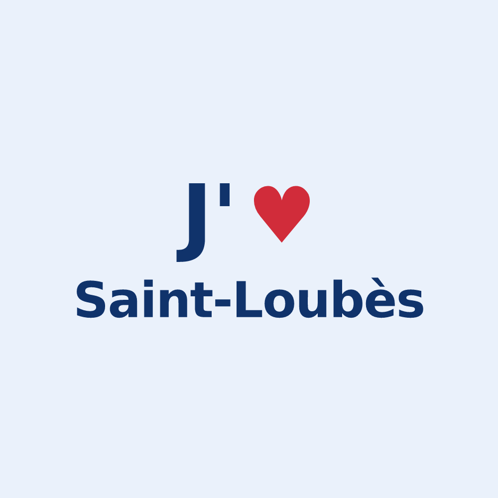 Sticker personnalisé Saint-Loubès — design J'aime Saint-Loubès
