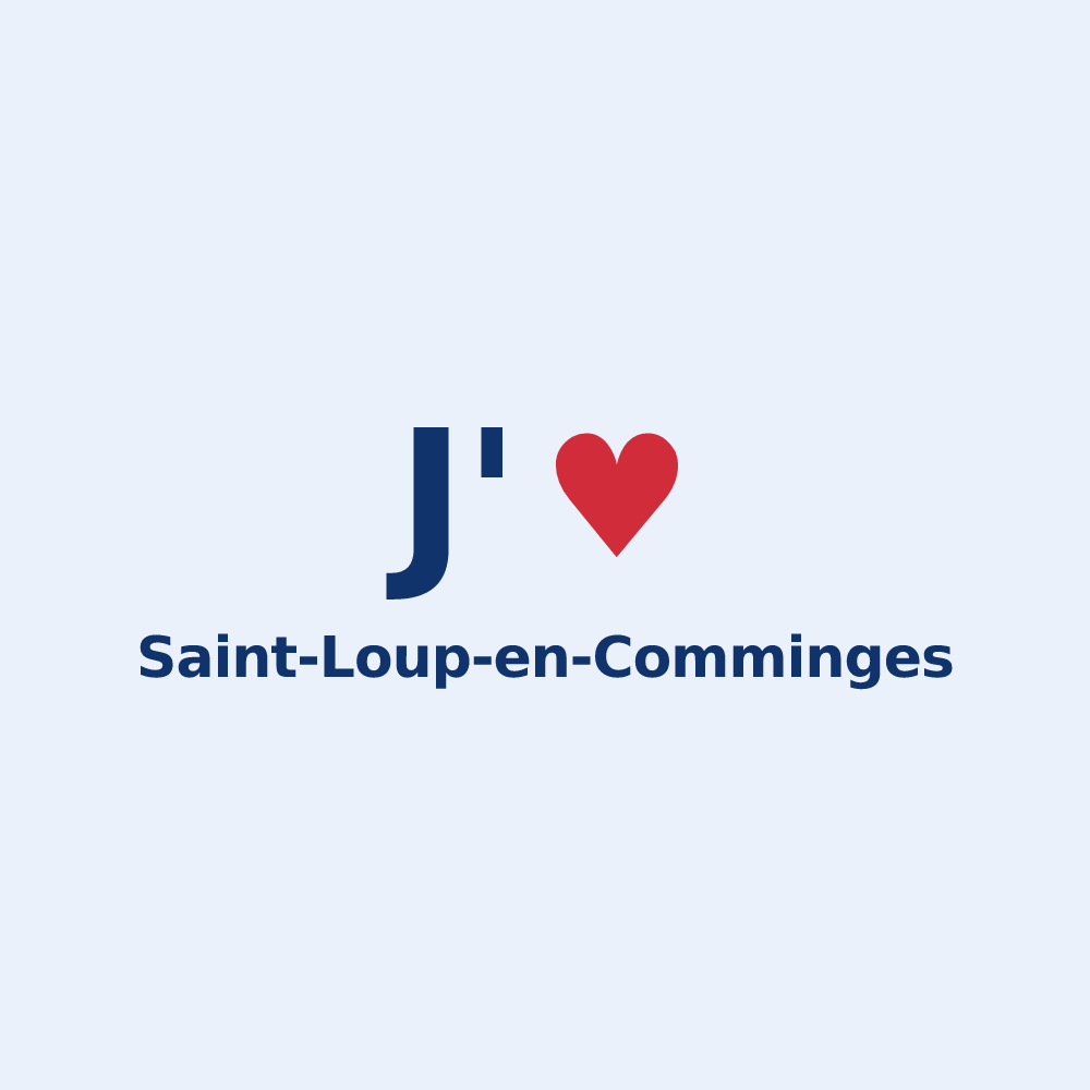 Sticker personnalisé Saint-Loup-en-Comminges — design J'aime Saint-Loup-en-Comminges
