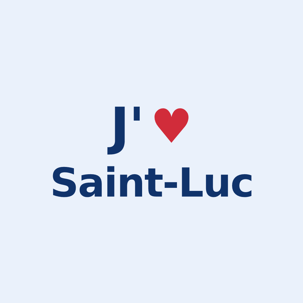 Sticker personnalisé Saint-Luc — design J'aime Saint-Luc