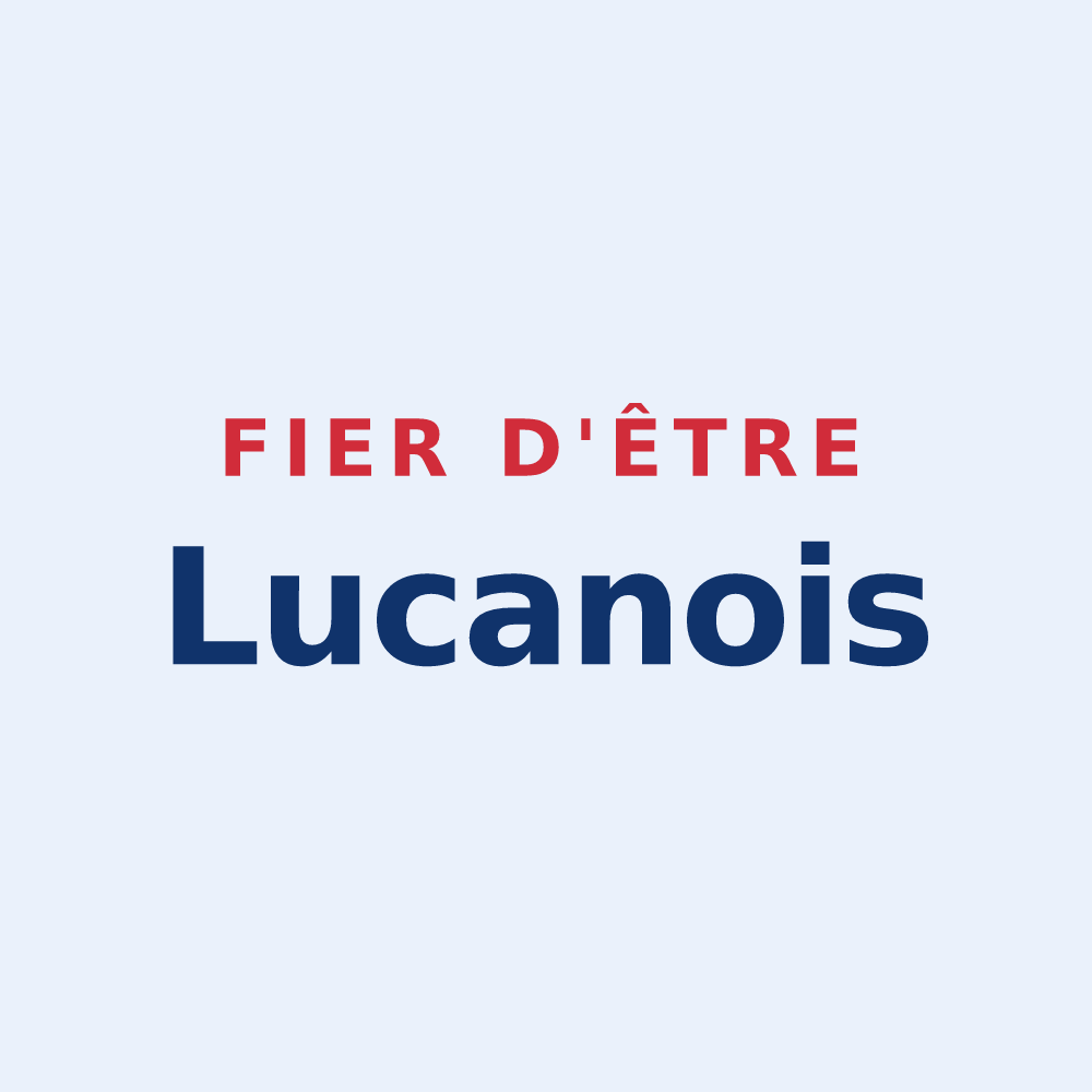 Sticker « Fier d'être Lucanois » — design pour Saint-Lucien