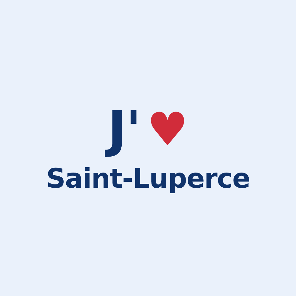 Sticker personnalisé Saint-Luperce — design J'aime Saint-Luperce