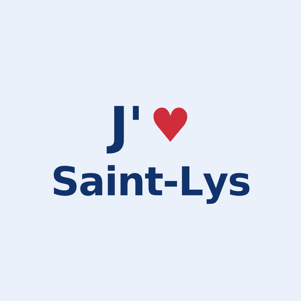 Sticker personnalisé Saint-Lys — design J'aime Saint-Lys