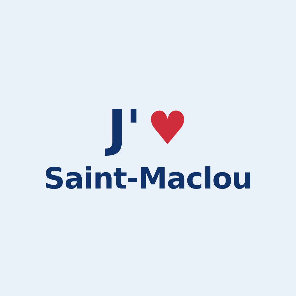 Sticker personnalisé Saint-Maclou — design J'aime Saint-Maclou