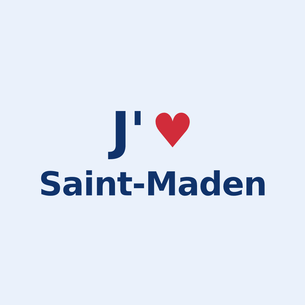 Sticker personnalisé Saint-Maden — design J'aime Saint-Maden