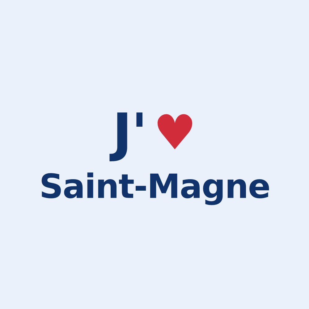 Sticker personnalisé Saint-Magne — design J'aime Saint-Magne