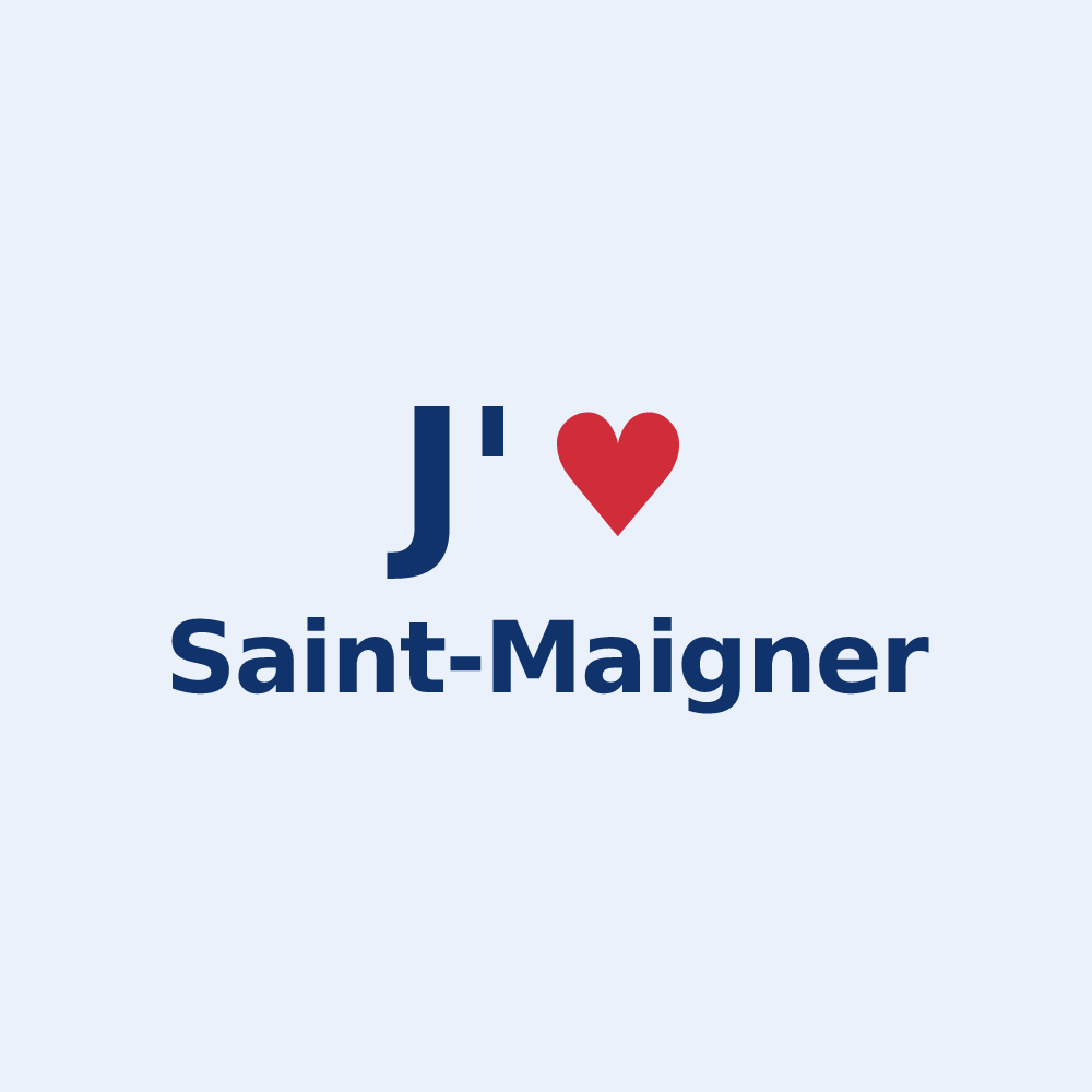 Sticker personnalisé Saint-Maigner — design J'aime Saint-Maigner