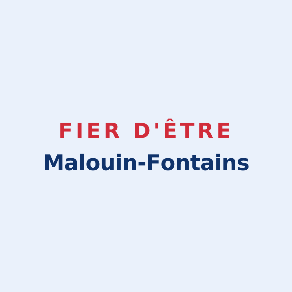 Sticker « Fier d'être Malouin-Fontains » — design pour Saint-Malo-des-Trois-Fontaines
