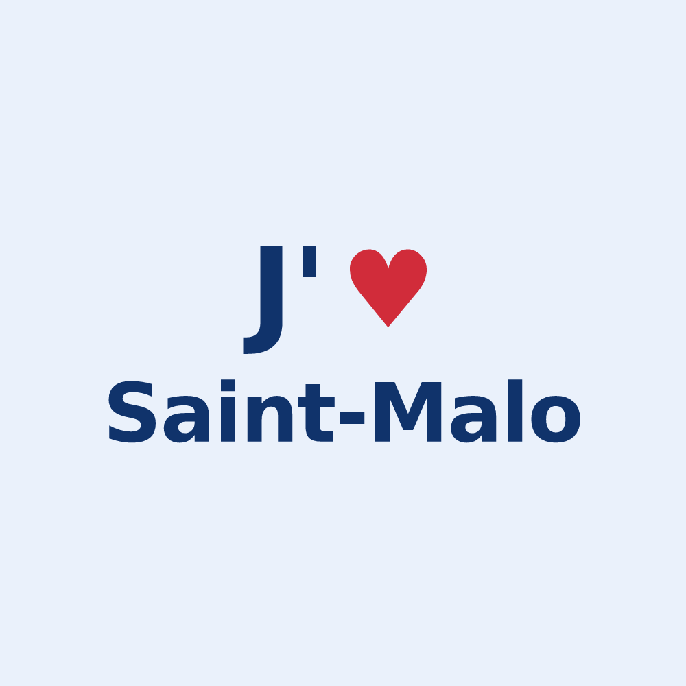 Sticker personnalisé Saint-Malo — design J'aime Saint-Malo