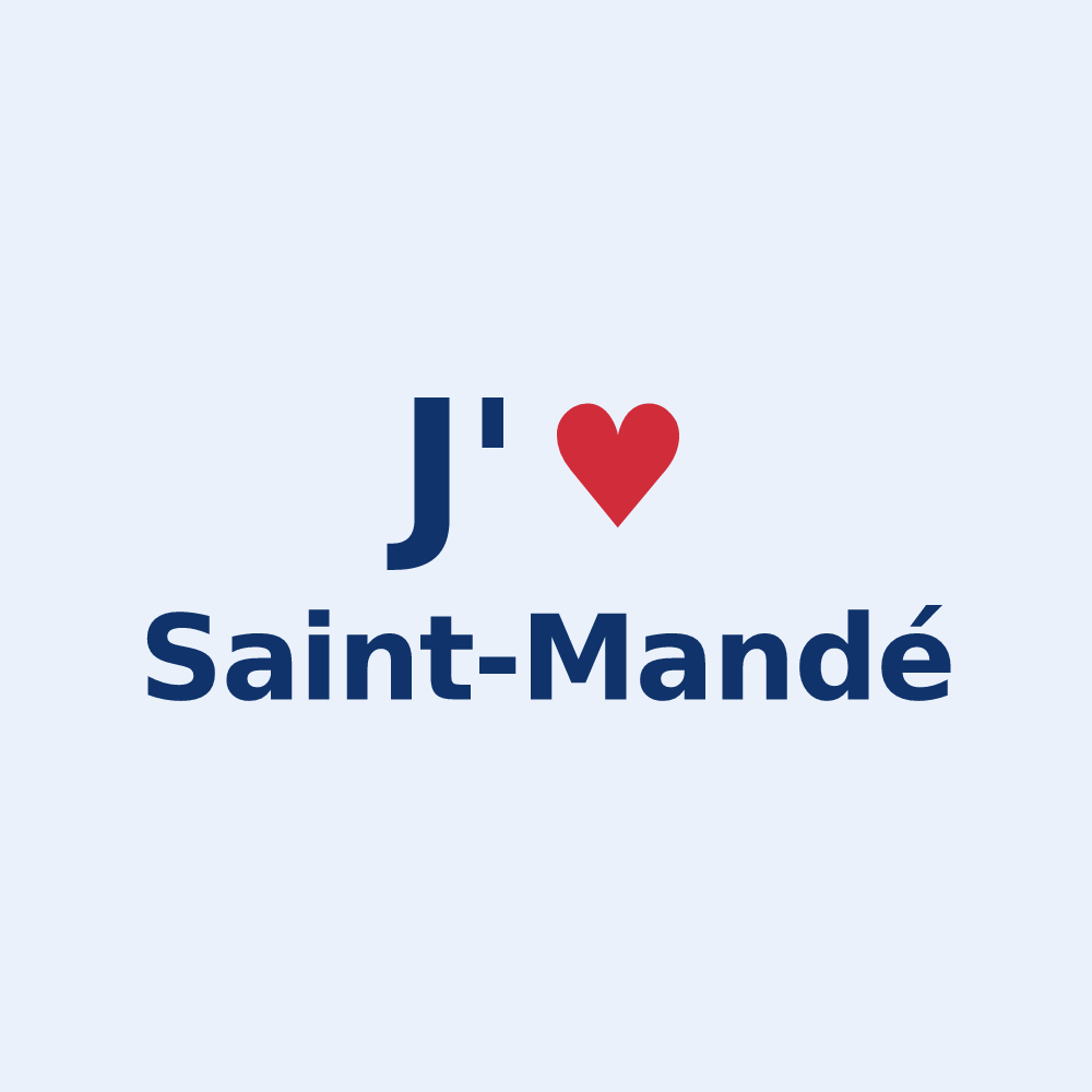Sticker personnalisé Saint-Mandé — design J'aime Saint-Mandé