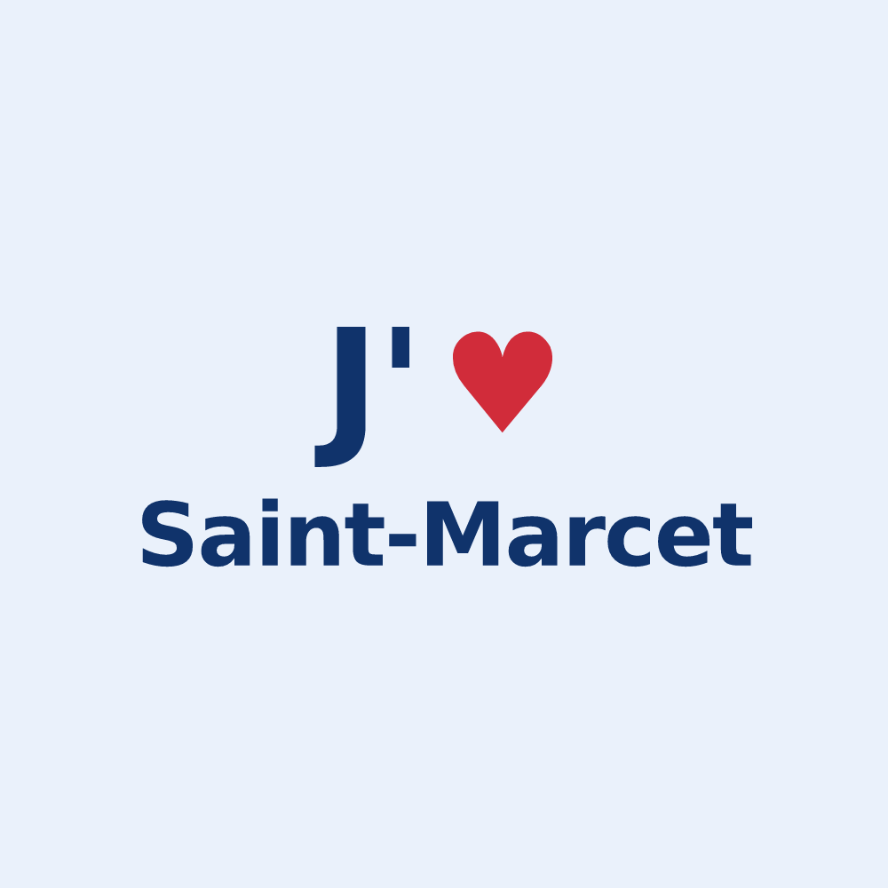 Sticker personnalisé Saint-Marcet — design J'aime Saint-Marcet