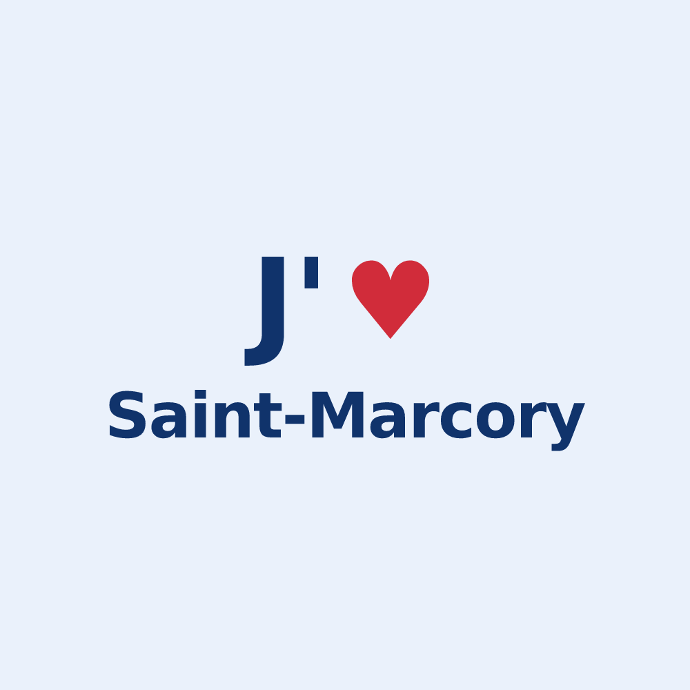 Sticker personnalisé Saint-Marcory — design J'aime Saint-Marcory