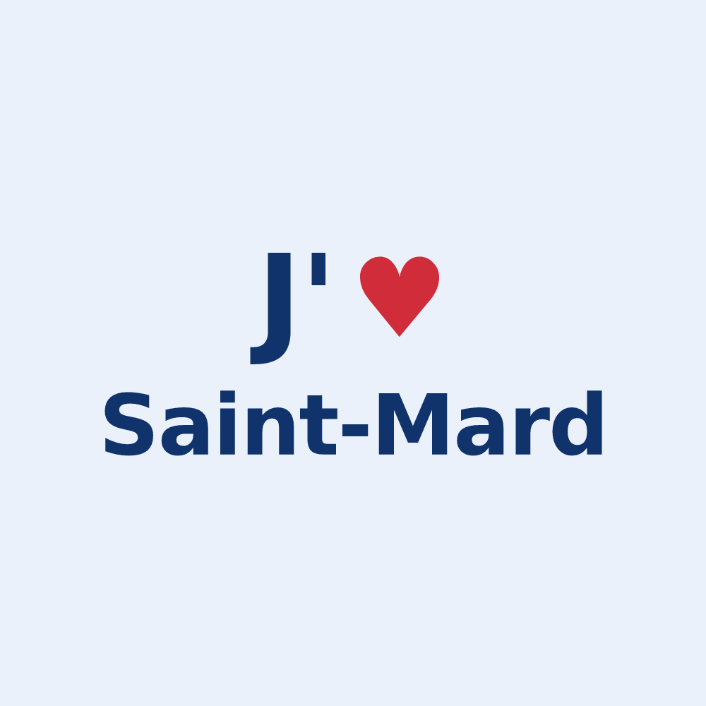 Sticker personnalisé Saint-Mard — design J'aime Saint-Mard