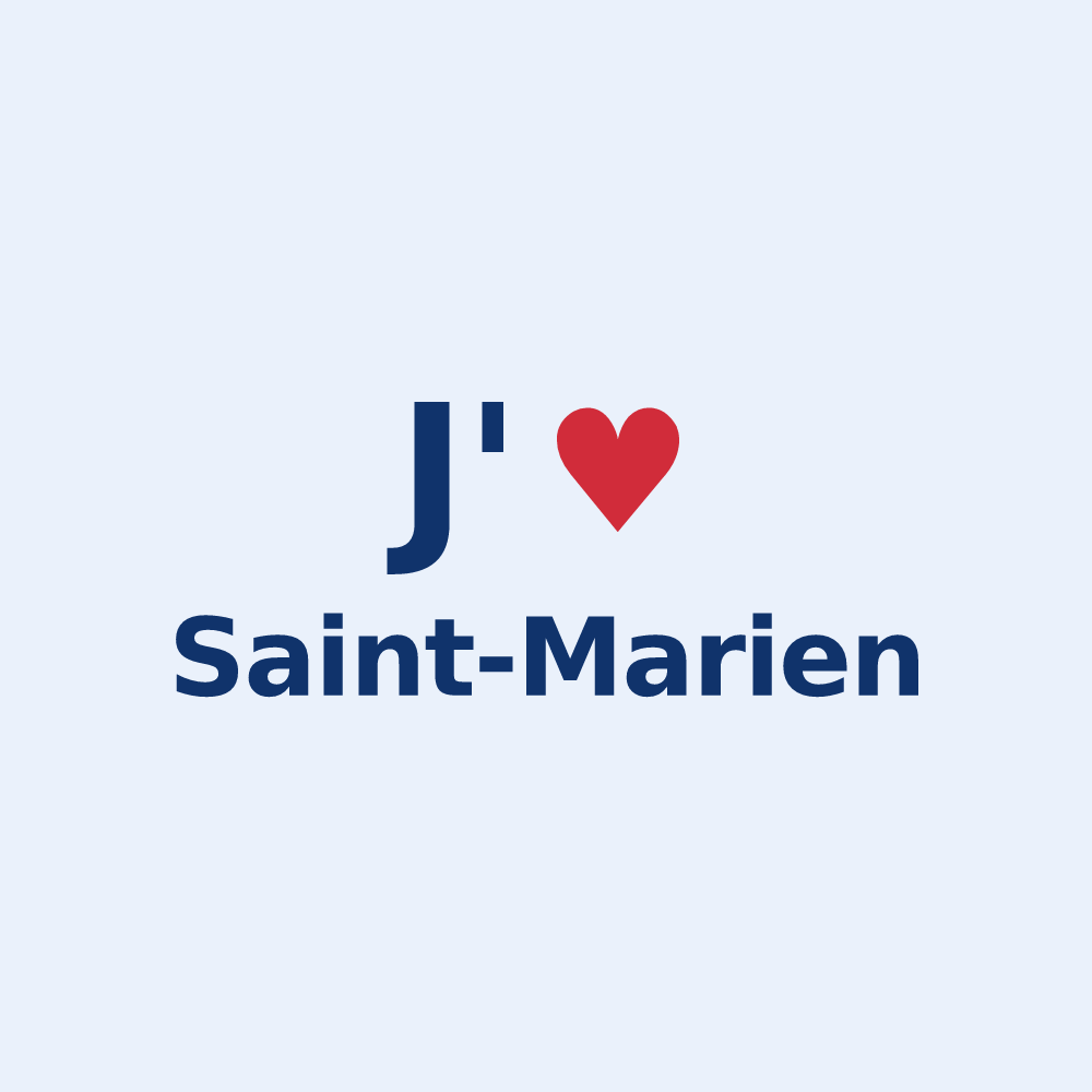 Sticker personnalisé Saint-Marien — design J'aime Saint-Marien