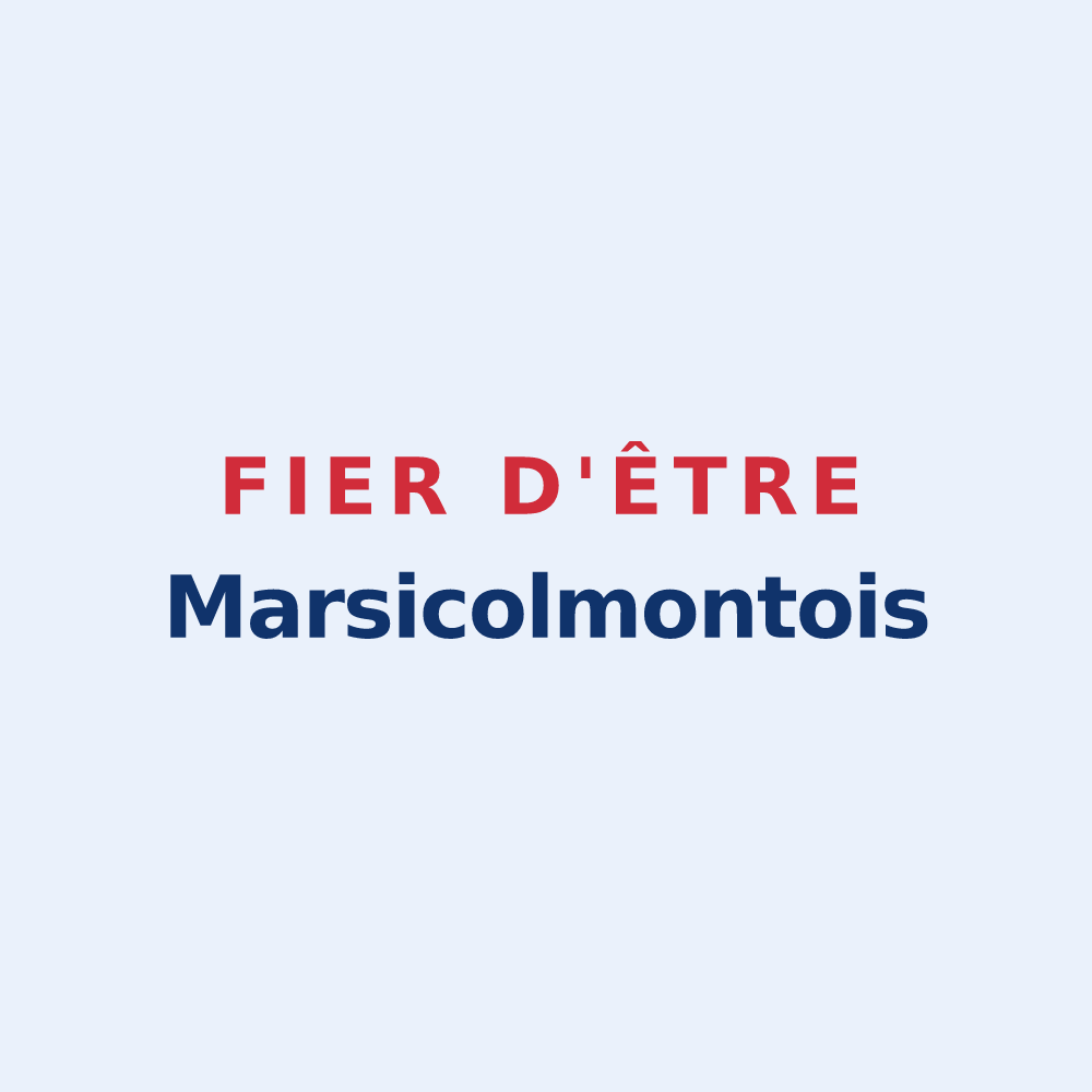 Sticker « Fier d'être Marsicolmontois » — design pour Saint-Mars-sur-Colmont