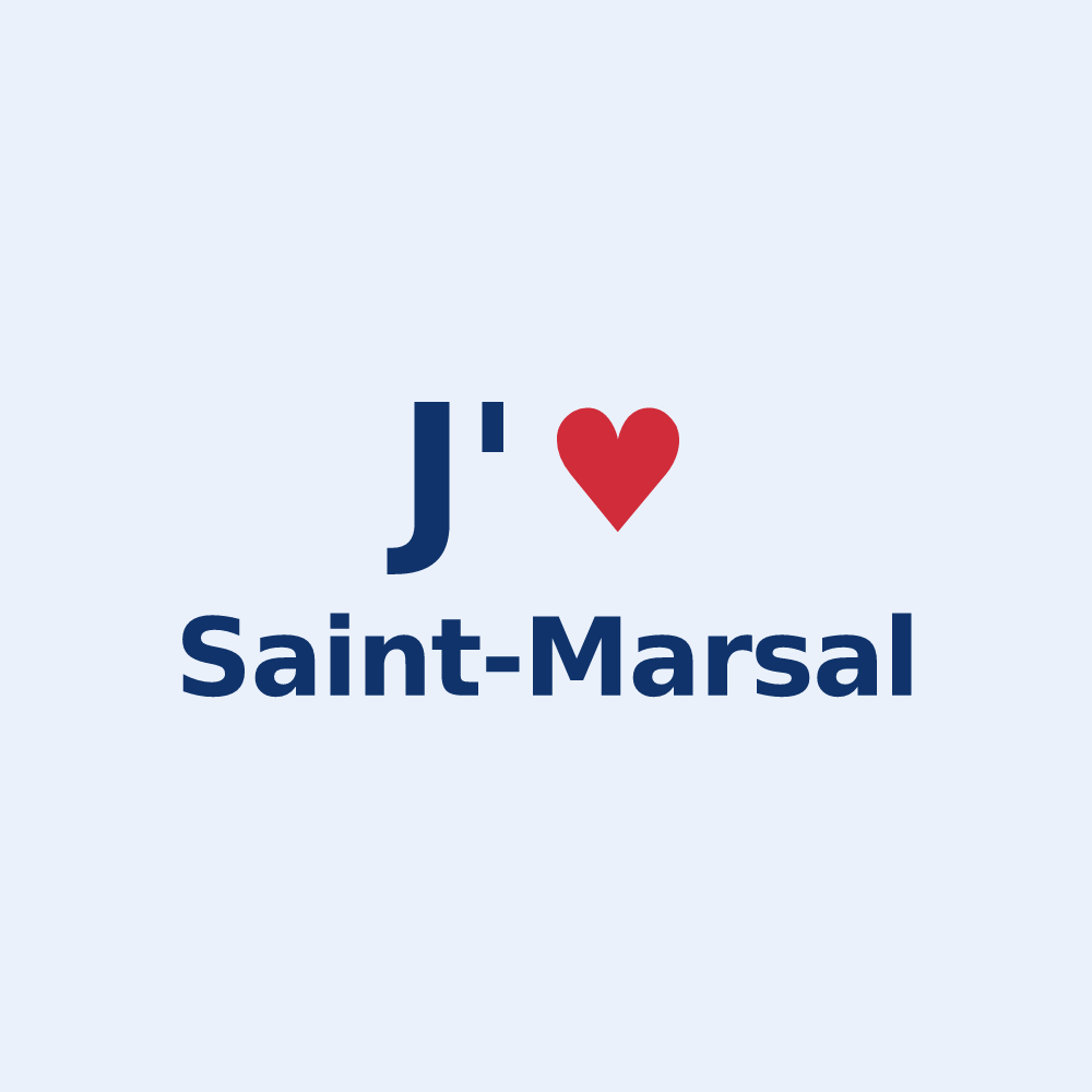Sticker personnalisé Saint-Marsal — design J'aime Saint-Marsal