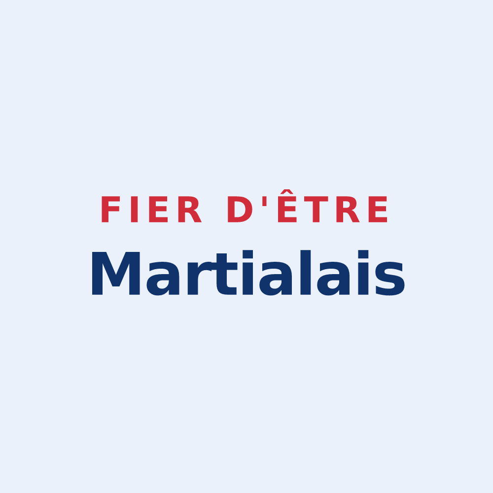 Sticker « Fier d'être Martialais » — design pour Saint-Martial-de-Gimel