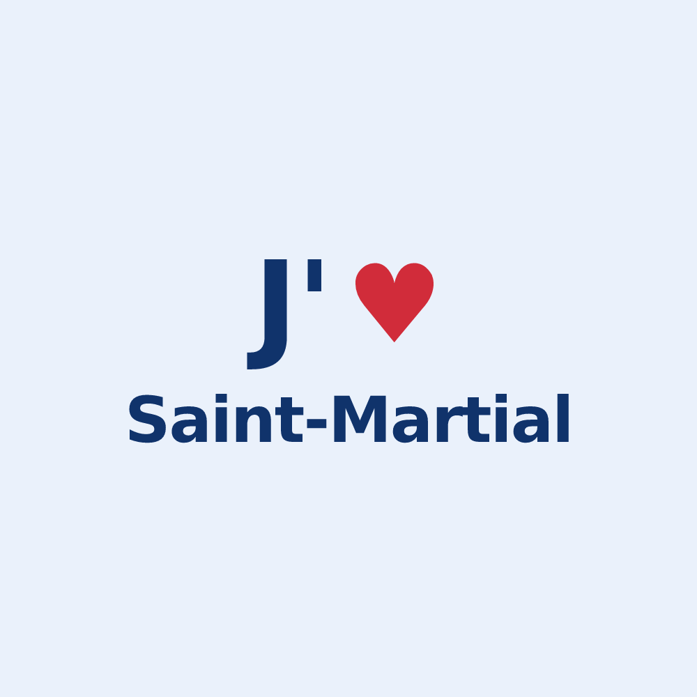 Sticker personnalisé Saint-Martial — design J'aime Saint-Martial