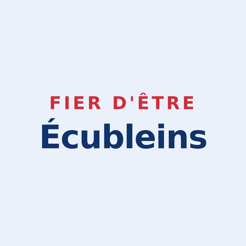 Sticker « Fier d'être Écubleins » — design pour Saint-Martin-d'Écublei