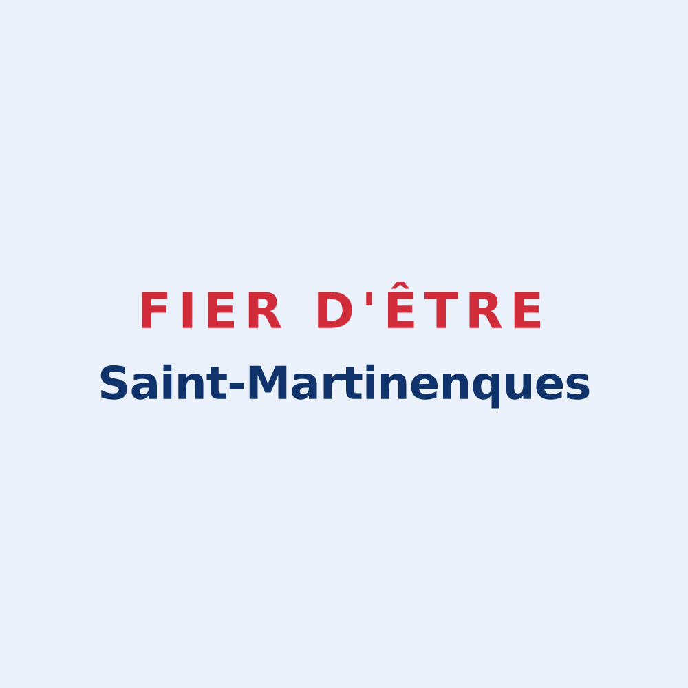 Sticker « Fier d'être Saint-Martinenques » — design pour Saint-Martin-de-Boubaux
