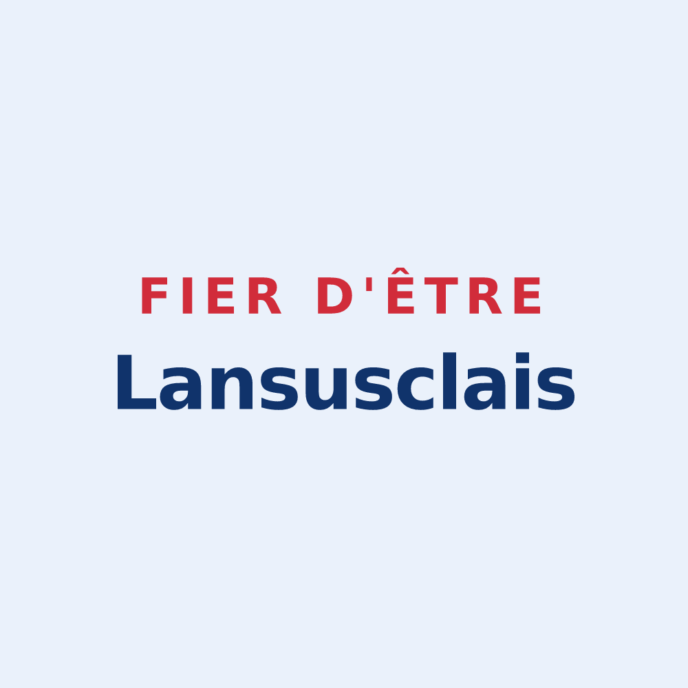 Sticker « Fier d'être Lansusclais » — design pour Saint-Martin-de-Lansuscle