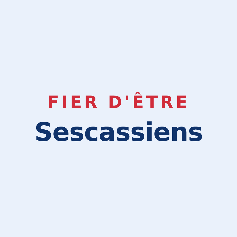 Sticker « Fier d'être Sescassiens » — design pour Saint-Martin-de-Sescas