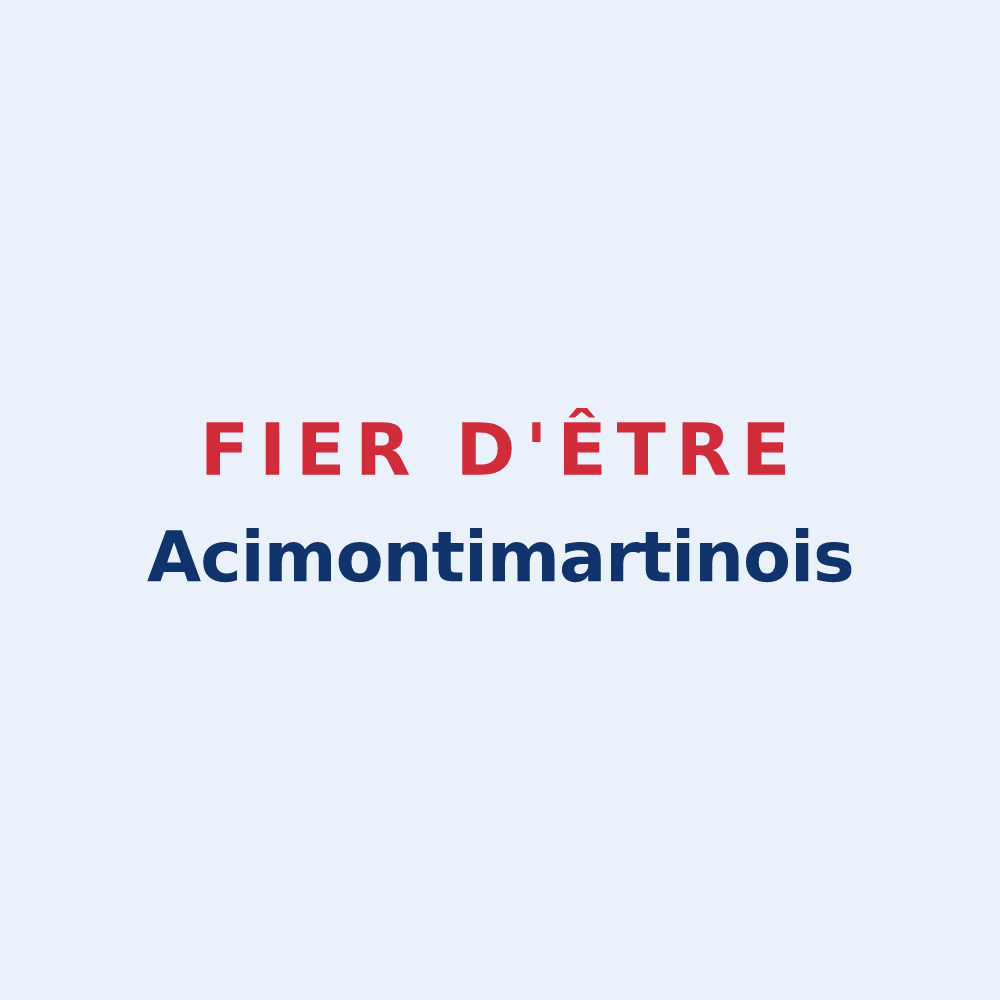 Sticker « Fier d'être Acimontimartinois » — design pour Saint-Martin-sous-Montaigu