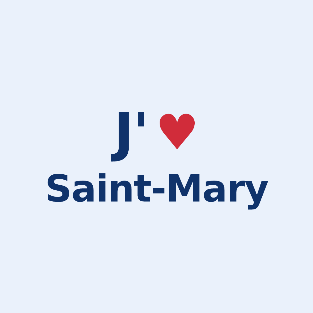 Sticker personnalisé Saint-Mary — design J'aime Saint-Mary