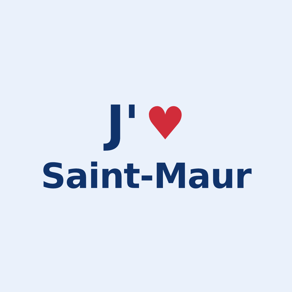 Sticker personnalisé Saint-Maur — design J'aime Saint-Maur