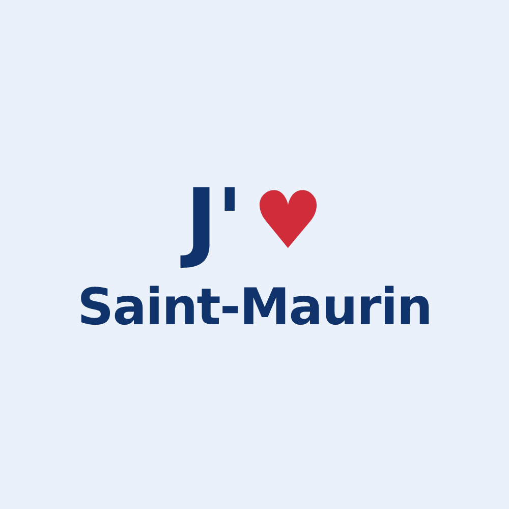 Sticker personnalisé Saint-Maurin — design J'aime Saint-Maurin