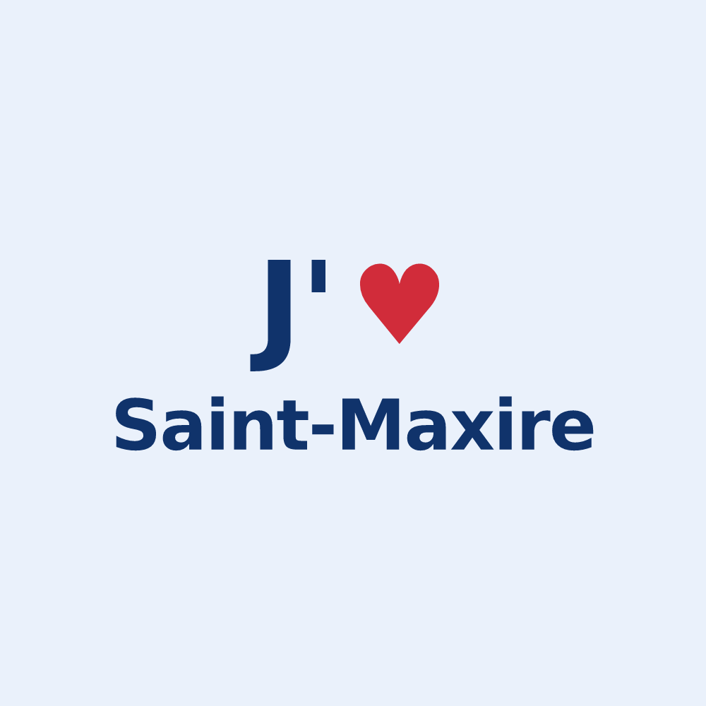 Sticker personnalisé Saint-Maxire — design J'aime Saint-Maxire
